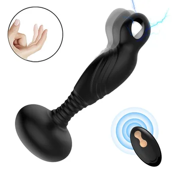 10 Vibracijos Ir 3 Elektros Smūgio Analinis Vibratorius prostatos Belaidžio Nuotolinio Valdymo Pirštais Intarpas Analinis Kaištis Stimuliatorius Sekso Žaislas