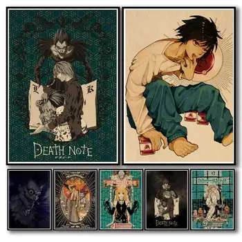 28 Dizaino, Anime Death Note, Kraftpaper Plakatas Komiksų Abstrakčios Tapybos Išgalvotas Siena Lipdukas Kavos Namai Baras