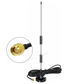 Dviejų dažnių VHF UHF 136-174MHz 400-470MHz Radijo Antenos Magnetinis pagrindas Nešiojamą Du Būdu Radijo SMA Male Antena VHF Radijo