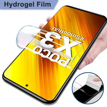 Ekrano Apsauginės Plėvelės Xiaomi Poco X3 NFC X3 Pro F1 Hidrogelio Filmas apie Pocox3 GT X 3 Pro F M F3 M3 Filmas