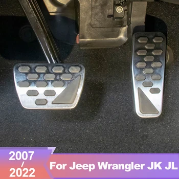 Nerūdijančio Plieno Automobilio Akceleratoriaus Pedalas Stabdžių Pedalai Ne Slydimo Padengti Jeep Wrangler JL 2018-2021 2022 JK 2007-2017 Priedai