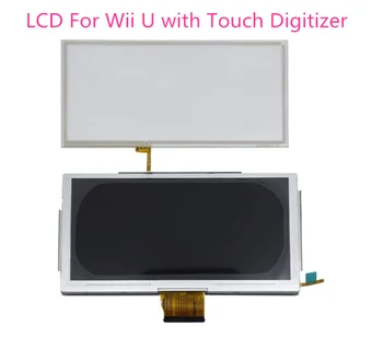 Pakeisti Wii U WiiU LCD Ekranas su Touch Screen Stiklas, skaitmeninis keitiklis skirtas Nintend WII U Gamepad LCD Alssembly