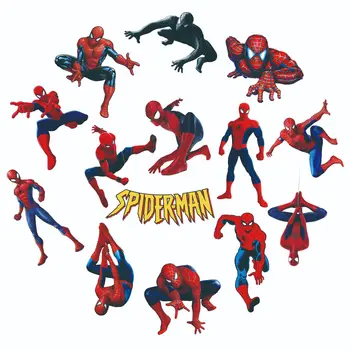 Stebuklas Animacinių filmų Kawaii Grafiti Lipdukai Marvel Spiderman Anime Pav Lipdukai Kompiuterio Bagažo Riedlentė 