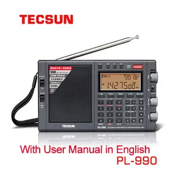 Tecsun PL-990 FM Nešiojamų Radijo Visos juostos vienpusės šalinės juostos Radijo Imtuvas, Muzikos Grotuvą anglų kalba Vartotojo Vadovas su 16 GB TF Kortele